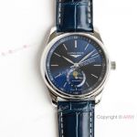 (GF) Swiss Copy Longines Master Moon phase Bucherer Blue dial Watch L899.5 Movement